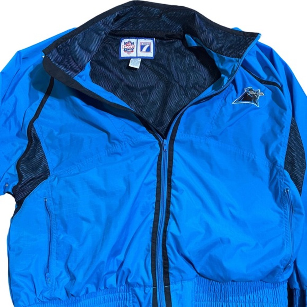 Vintage NFL Carolina Panthers Windbreaker Lightweight Full Zip Jacket Mens XL‎